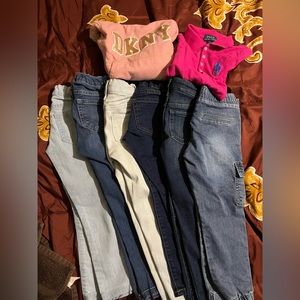 Bundle package of Girls Size 5 and 5T jeans and tops